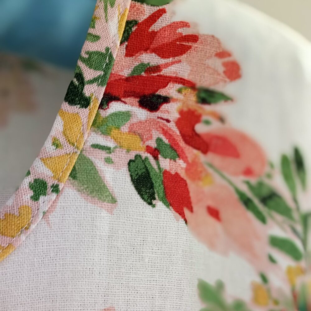 'chloe + rene' Floral Shift Dress Size L Linen blend NWOT - Picture 6 of 15